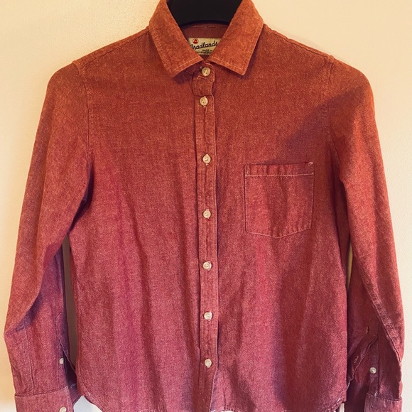 Tradlands Tops - OG Tradlands button-up- Red Chambray